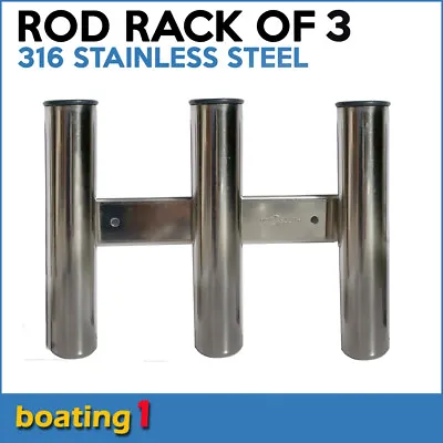 $33.50 • Buy 3 Way Rod Rack - 316 Stainless Steel Rod Holder Storage Fishing Rod X 1 Unit
