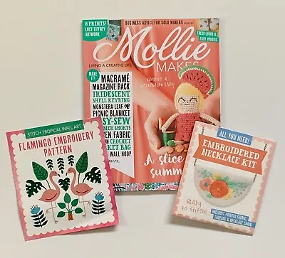 Mollie Makes Magazine Issue 95 With Free Gift Embroidered Necklace Kit • $6.21