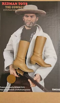 REDMAN Toys The Cowboy RM006 Tall Tan Boots Loose 1/6th Scale • £24.99