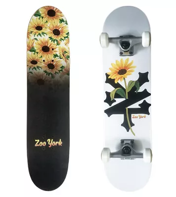 SKATEBOARD ZOO YORK COMPLETE SKATEBOARD  SUNFLOWER 7.75 X31.5  SKATE • $89