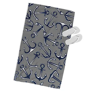 Anchor Sailor MICROFIBRE BEACH TOWEL Designer Grey • £22.99