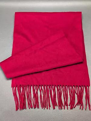 Enzo Mantovani Wool/Cashmere Solid Red Scarf 12  X 62  • $16.99