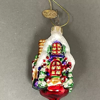 Mark Klaus House Snow Ornament Blown Glass 2003 Christmas Holiday Decor • $5.99