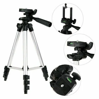 Stretchable Camera Tripod Stand Phone Holder For IPhone Samsung Sony+ Bag UK • £7.99