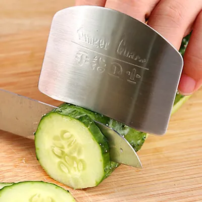 Finger Hand Protector Guard Knife Slice Shield Kitchen Tool Stainless Steel • $2.05