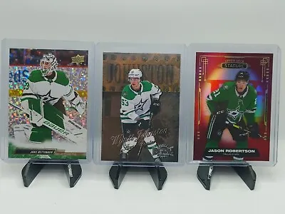 Dallas Stars Lot (6): Jason Robertson /75 Oettinger Speckled Wyatt Johnston RC + • $43.07