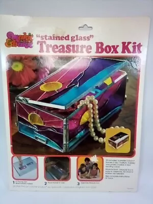 Sealed Vintage Makit & Bakit Stained Glass Treasure Box Kit 1978 Make It Bake It • $59.97