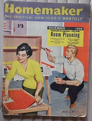 HOMEMAKER Magazine The Practical How-To-Do-It Monthly Nov 1959 Vol 1 No 8. • £2.99