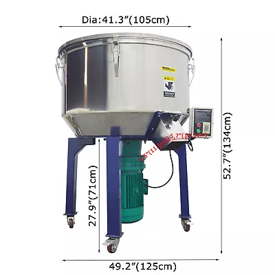 220V Stainless Steel Color Mixing Machine Plastic Particle Mixer Blender 7.5W • $3305