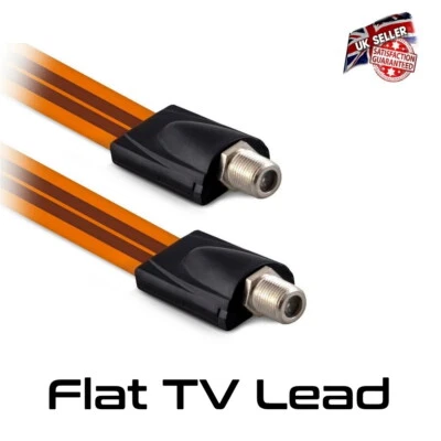 £6.95 • Buy Caravan TV Aerial Flat F Socket Satellite Coax Cable Lead For Windows Doors