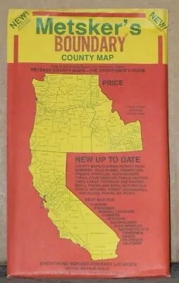 Late 1980's Metsker's Map Of Boundary County Idaho   • $6.99