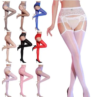US Womens Tights Ultra Thin Thigh High Stockings Sexy Suspender Stockings Nylon • $9.29