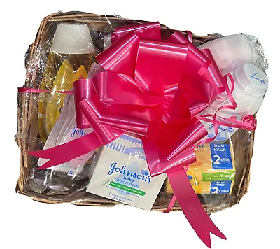 Newborn Baby Gift Hamper Basket Maternity Shower -  Baby Bath Set Essential • £21.50