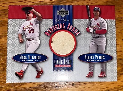 Albert Pujols Mark Mcgwire 2001 Ud Gold Glove Official Issue Game Ball Rookie Rc • $99.99