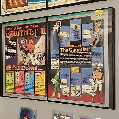 FRAMED Retro 1990 Gauntlet Ad/poster NES Arcade Video Game Wall Art • $44
