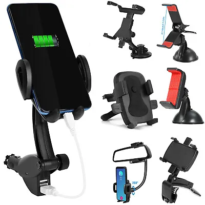10 Types 360° Universal Mount Holder Car Stand Windshield For Mobile Cell Phone • $17.55
