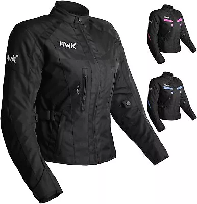 HWK Women's Stella Motorcycle Jacket With CE Armor 3X-Large - All-black • $35