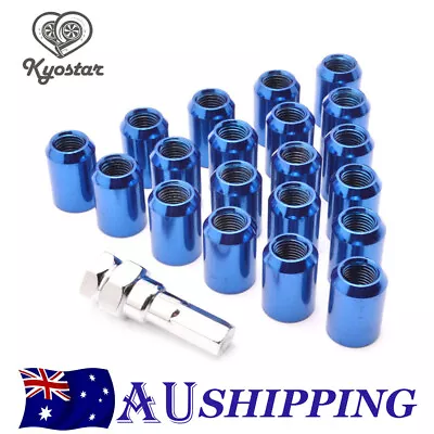 Blue M12x1.5 Steel Wheel Lug Nuts Wheel Rims Tuner With Lock 20PC For Chevrolet • $33.68