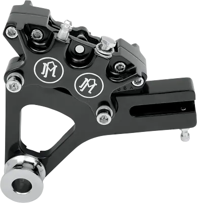 PM Contrast Cut 4 Piston Rear Brake Caliper 11.5  Harley FX Dyna 08-17 Models • $662.95