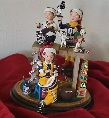 Rare 2001 Danbury Mint NFL MN Vikings Elves Figurine COA & Box Fab Details A÷÷÷÷ • $125