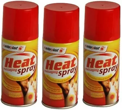 £8.99 • Buy 3x DEEP HEAT SPRAY Gym Sports Sprains Injury Deep Muscular Fast Pains Relief 