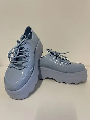 Melissa Light Blue Kick Off Platform Sneakers Size US 7 Brazil Plastic • $55