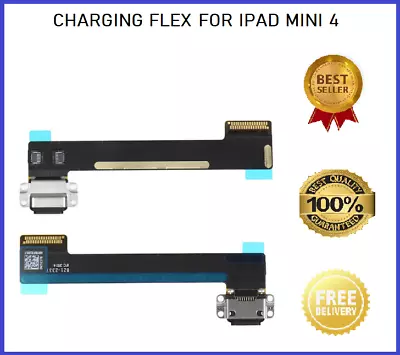 For Apple IPad Mini 4 Lightning Charging Port Dock Cable Connector Flex (Black) • £1.99