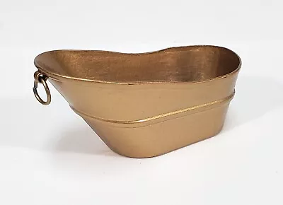 Dollhouse Small Tub Mini  Copper  Baby Bathtub Metal 1:12 Scale Hip Bath • $6.99