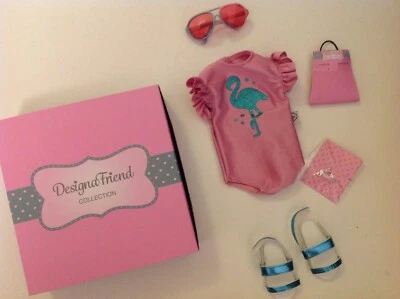 £14.95 • Buy Design A Friend Flamingo Beach Outfit For Chad Valley Designafriend 18  Doll New