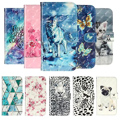 For Xiaomi Note 5 6 8 Pro 5 Plus 3D Pattern Flip Wallet Stand Phone Case Cover  • £5.99