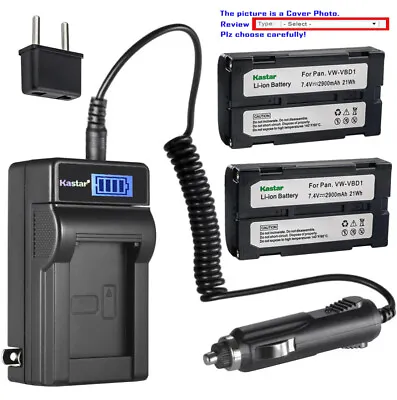 Kastar Battery LCD AC Charger For Panasonic PV-DV700 PV-DV710 PV-DV950 BDC-46 • $8.99