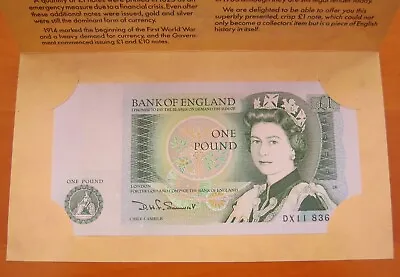 Dairy Crest Clover - Bank Of England £1 One Pound Note Uncirculated DX11 836320 • £4.99