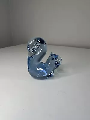 Vintage Hand Blown Murano Style Blue Squirrel Paperweight Art Glass • $9.60