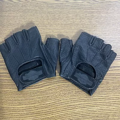 Harley Davidson Leather Motorcycle Fingerless Gloves Women’s Size Medium Used • $16.99