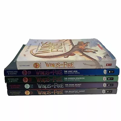 Wings Of Fire Lot Of 5 Paperback Books 1-5  Tui T Sutherland Mike Holmes • $24