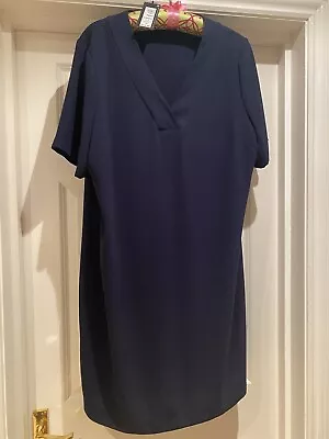 M&S New Navy Shift Dress 18 • £7.50