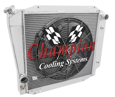 $362.23 • Buy ER Champion 4 Row Radiator,16  Fan - 1966 - 1977 Ford Bronco Ford V8 Conversion