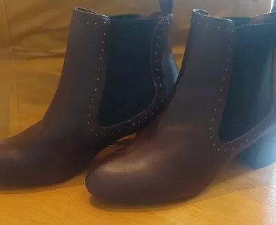 £4.99 • Buy Marks And Spencer Wider Fit Boots Burgundy Size 7 1/2 BNWT