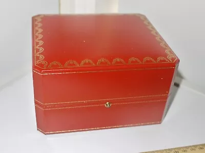 Cartier Large Red Leather Watch Box With Brass Spring Loaded Button • $100