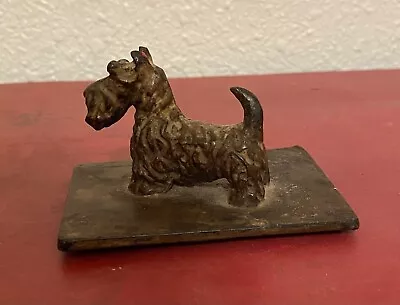 Vintage McClelland Barclay Sealyham Terrier Figurine On Stand Or Box Lid Metal • $34.99