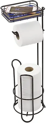 $47.25 • Buy Toilet Paper Holder Stand- Tissue Paper Roll Storage Dispenser With Shelf