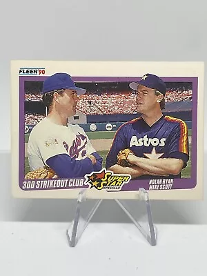 1990 Fleer Baseball #636a Nolan Ryan / Mike Scott - VG • $4.50