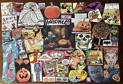 Halloween Spooky Theme Scrapbooking Paper Craft Decoupage Junk Journal Supplies • £1.99