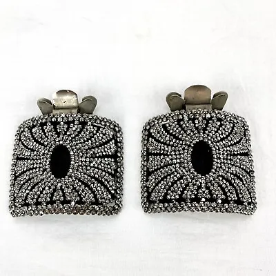 Vintage Antique Victorian Edwardian French Shoe Clips Buckles Marcasite France • $46.49