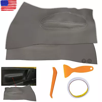 For Volkswagen Beetle 98-10 Door Panel Insert Cards Leather Synthetic Gray • $14.99