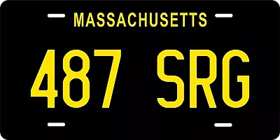 Massachusetts Black Yellow Custom  License Plates Auto Bike Motorcycle • $14.99