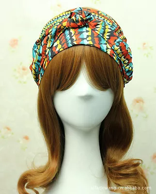 Women Lady Retro Look Hippie Boho Bohemian Dance Bandana Hair Headband Wrap  • $7.92