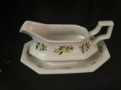 Vintage Johnson Brothers Lemon Tree GRAVY BOAT With Under Plate. • $22.99