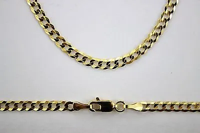 10K SOLID GOLD CUBAN LINK CHAIN NECKLACE And/or BRACELET MEN WOMEN 4mm 7 ~30  • $125.62