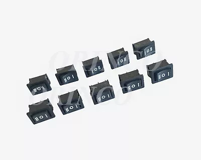 10pcs. 3-Pin SPDT ON-OFF-ON Mini Push Button Snap In Boat Rocker Switch - SWR109 • $13.95